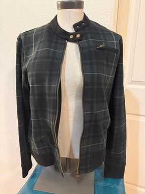Ralph Lauren Jeans Co LRL | Green Tartan Plaid Bomber Jacket